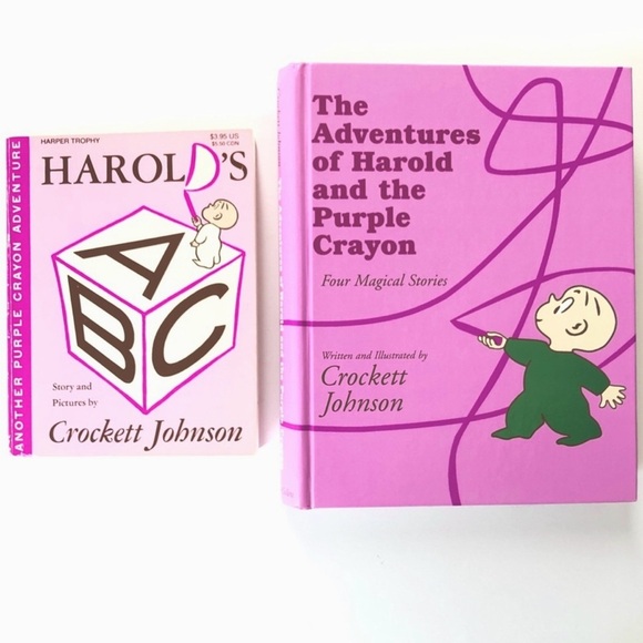 Harper Collins and Harper & Row Other - Adventures of Harold and the Purple Crayon & ABC SET of 2